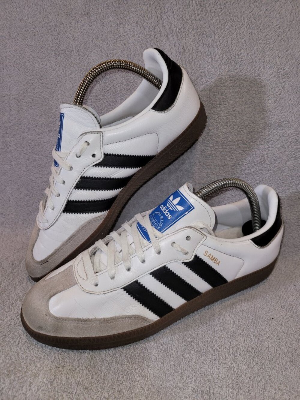 Adidas Samba OG Big Kid's Size 7 White Black Brown Gum Sneakers (#1881)